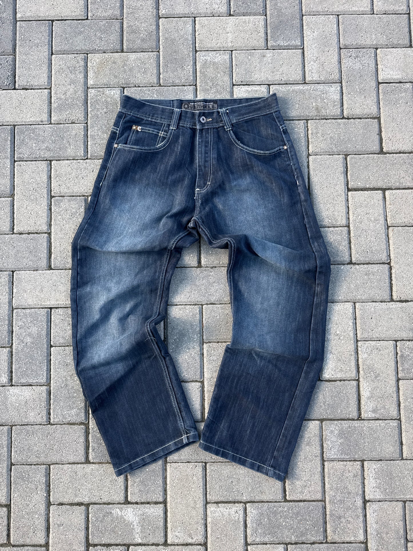 (34x32) SouthPole Brown Tab Y2K Denim Pants