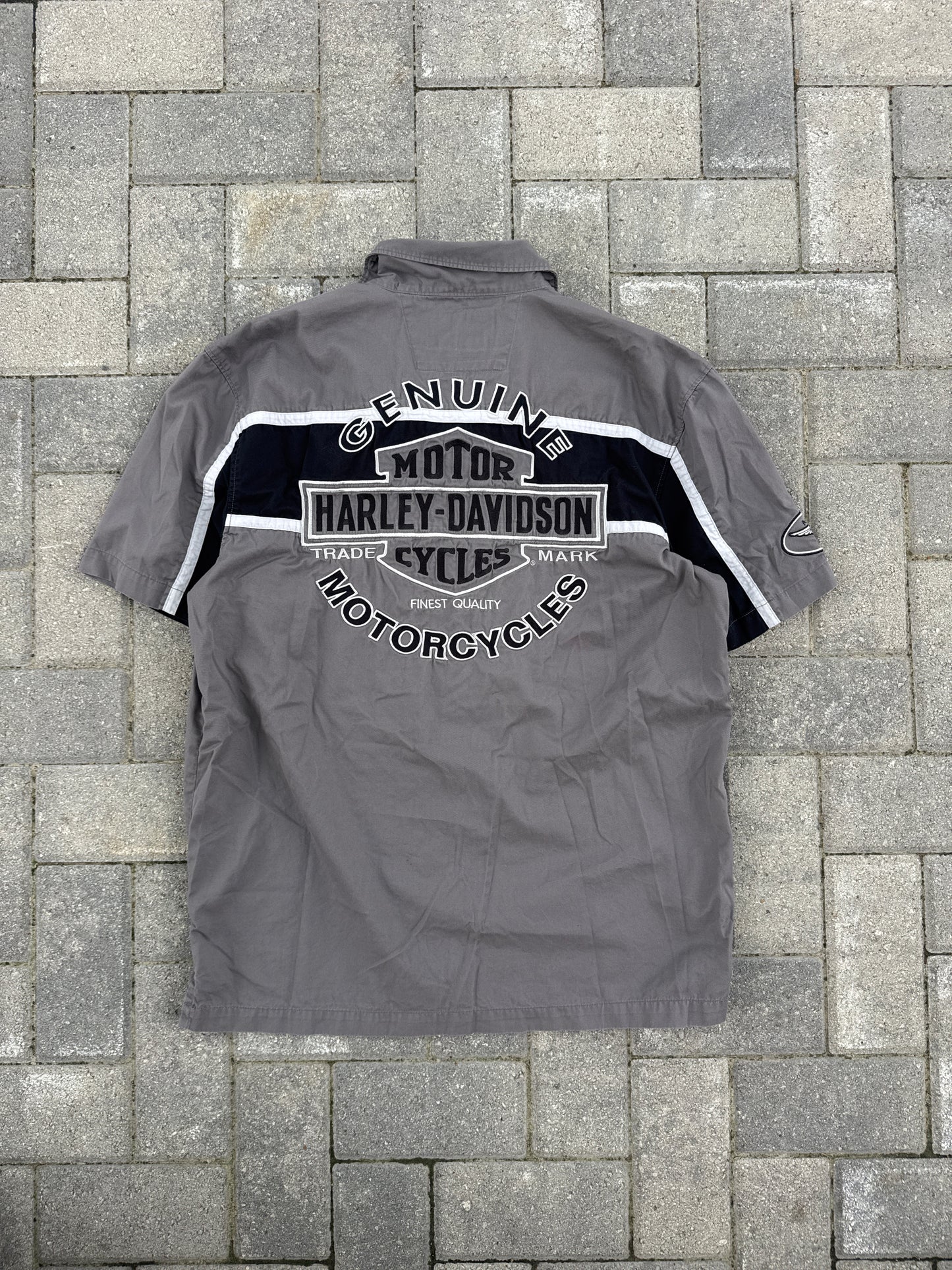 (M) Harley Davidson Button-Up