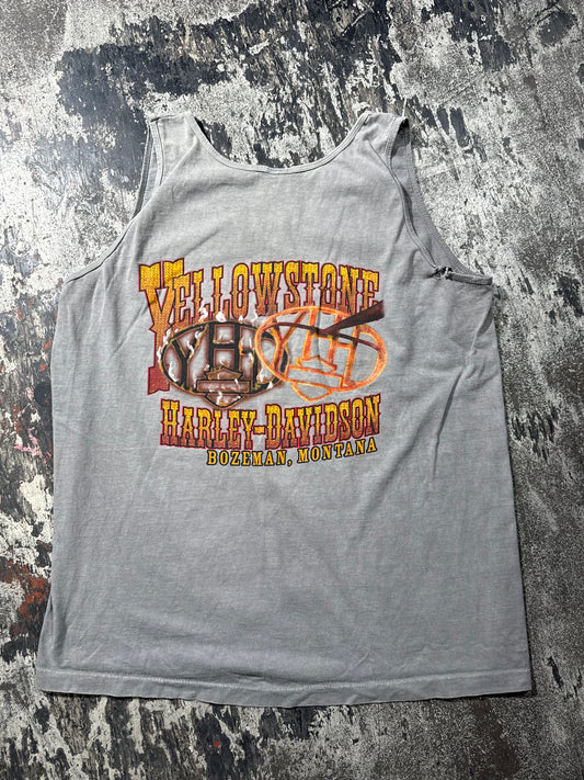 (XXL) 90s Grey Harley Davidson “Bozeman, Montana” Tank Top