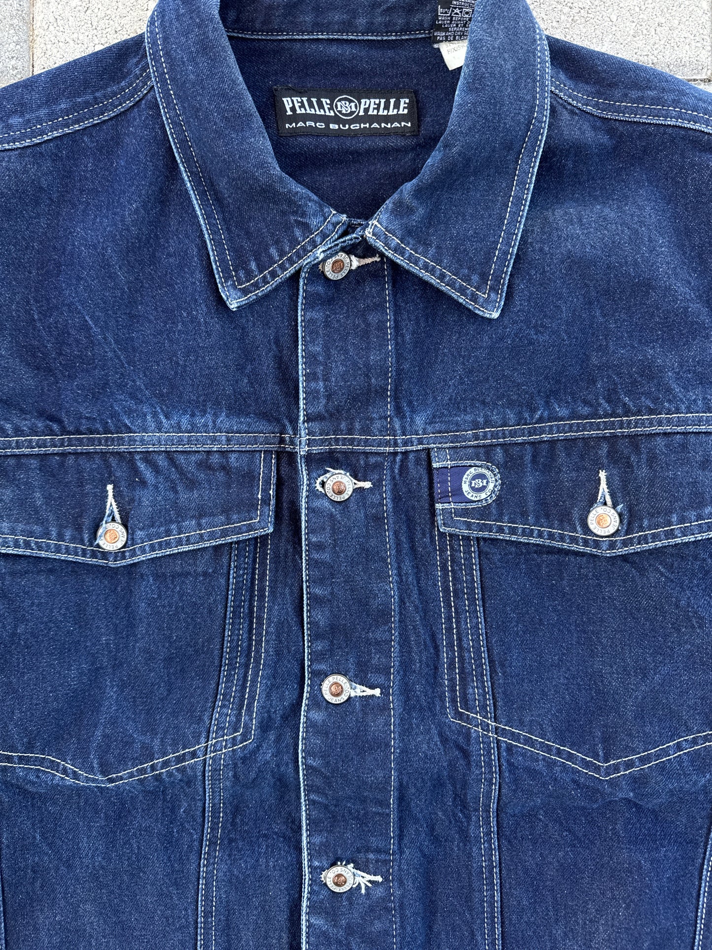 (XL) Y2K Pelle Pelle Denim Jacket