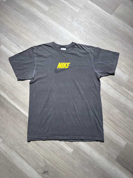 (L) Y2K Nike Dark Grey Logo Tee