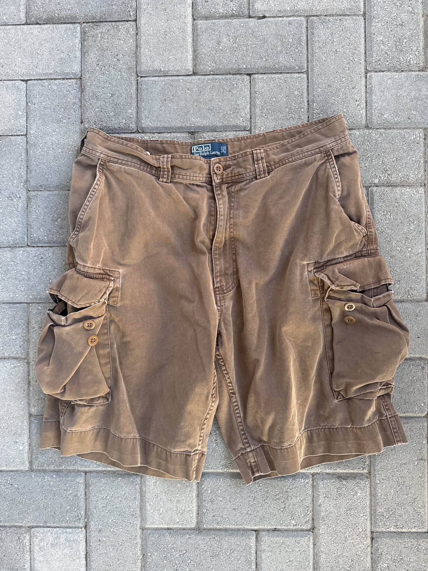 (36) Polo Ralph Lauren Brown Cargo Shorts