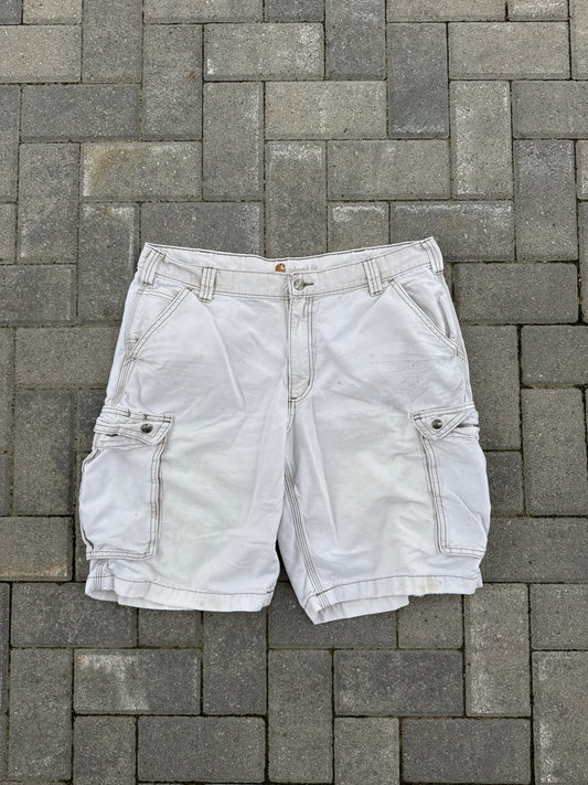 (38) Carhartt Carpenter Cargo White Shorts