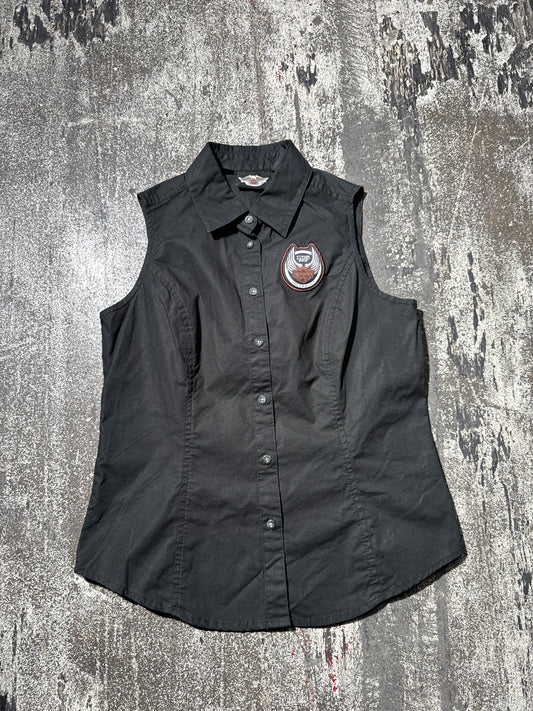 (S) Harley Davidson Button Up Tank Top