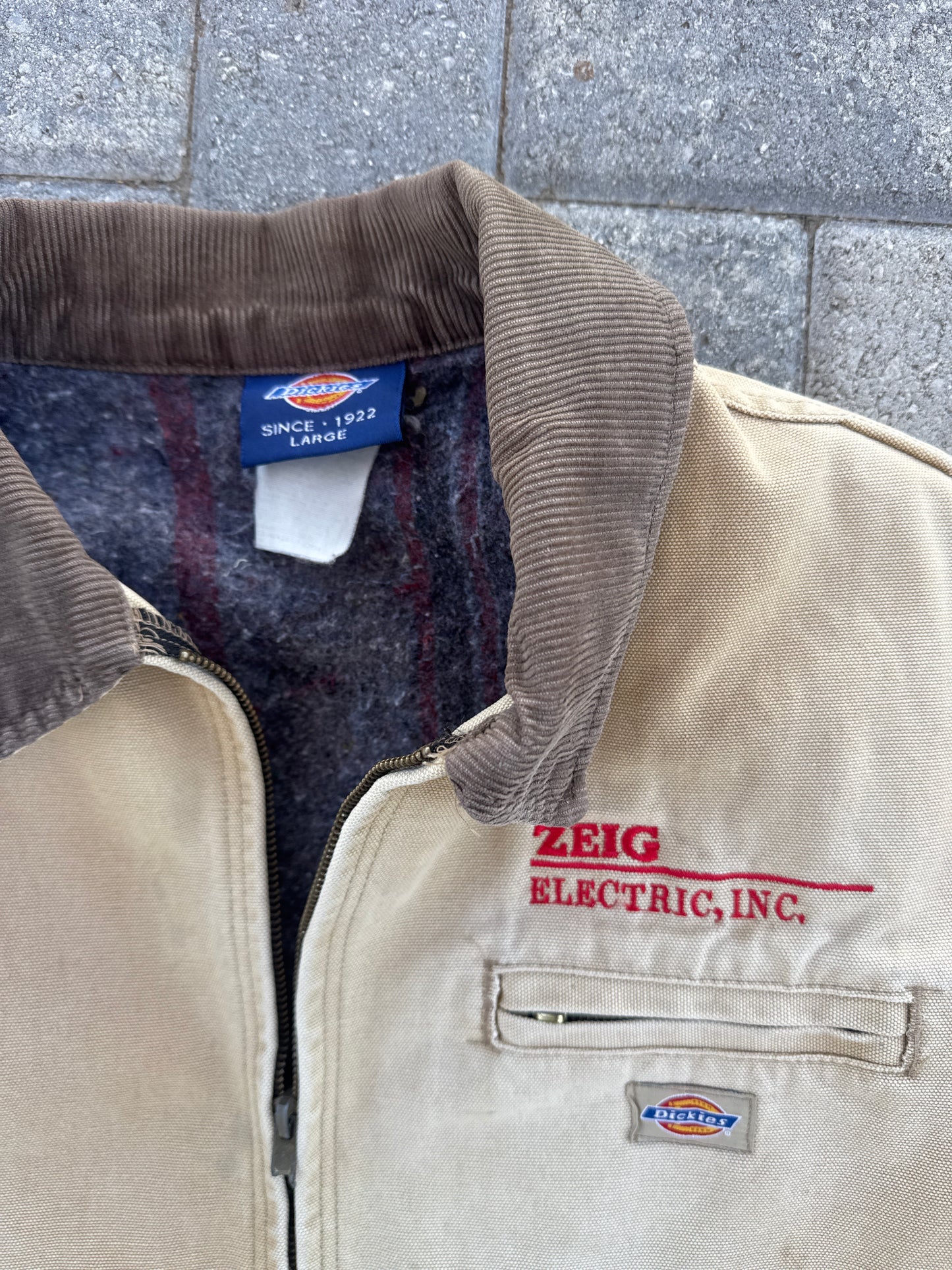 (L) Dickies 758 Flannel Lined Duck Canvas Jacket