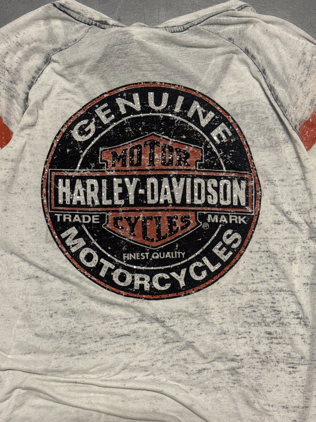 (XL) Harley Davidson Rhinestone