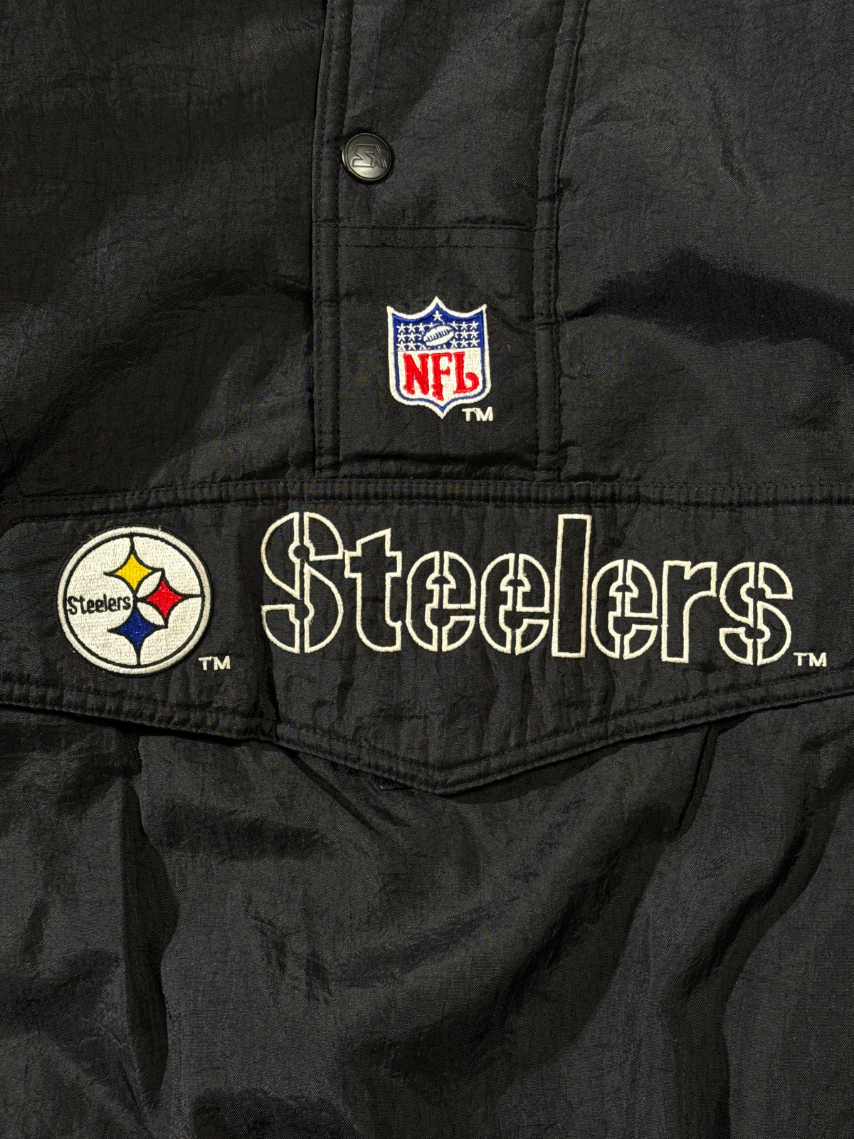 (M) Vintage Proline Starter Pittsburgh Steelers Zip-up Puffer Jacket