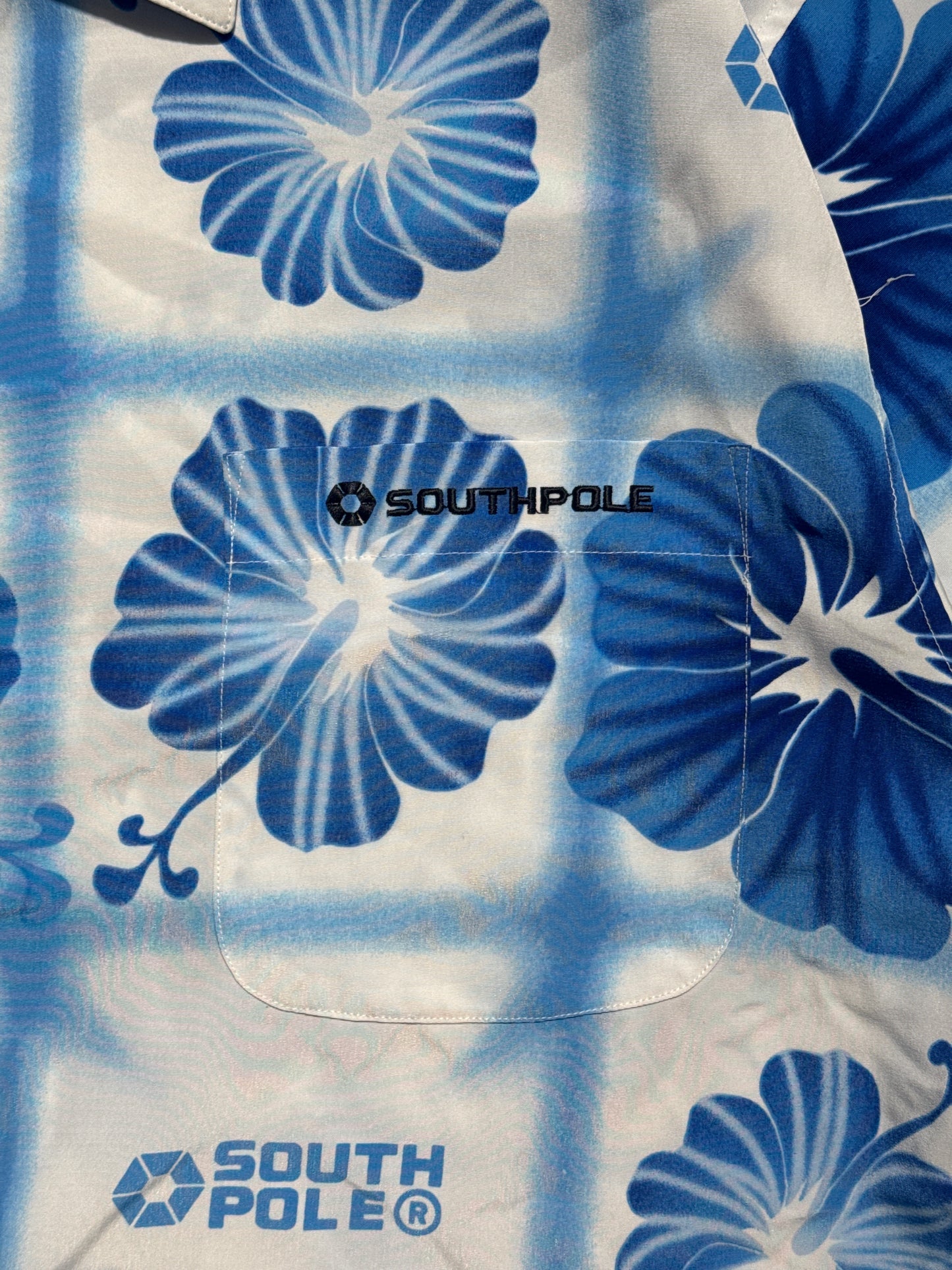 (L) Baby Blue Southpole Button Up
