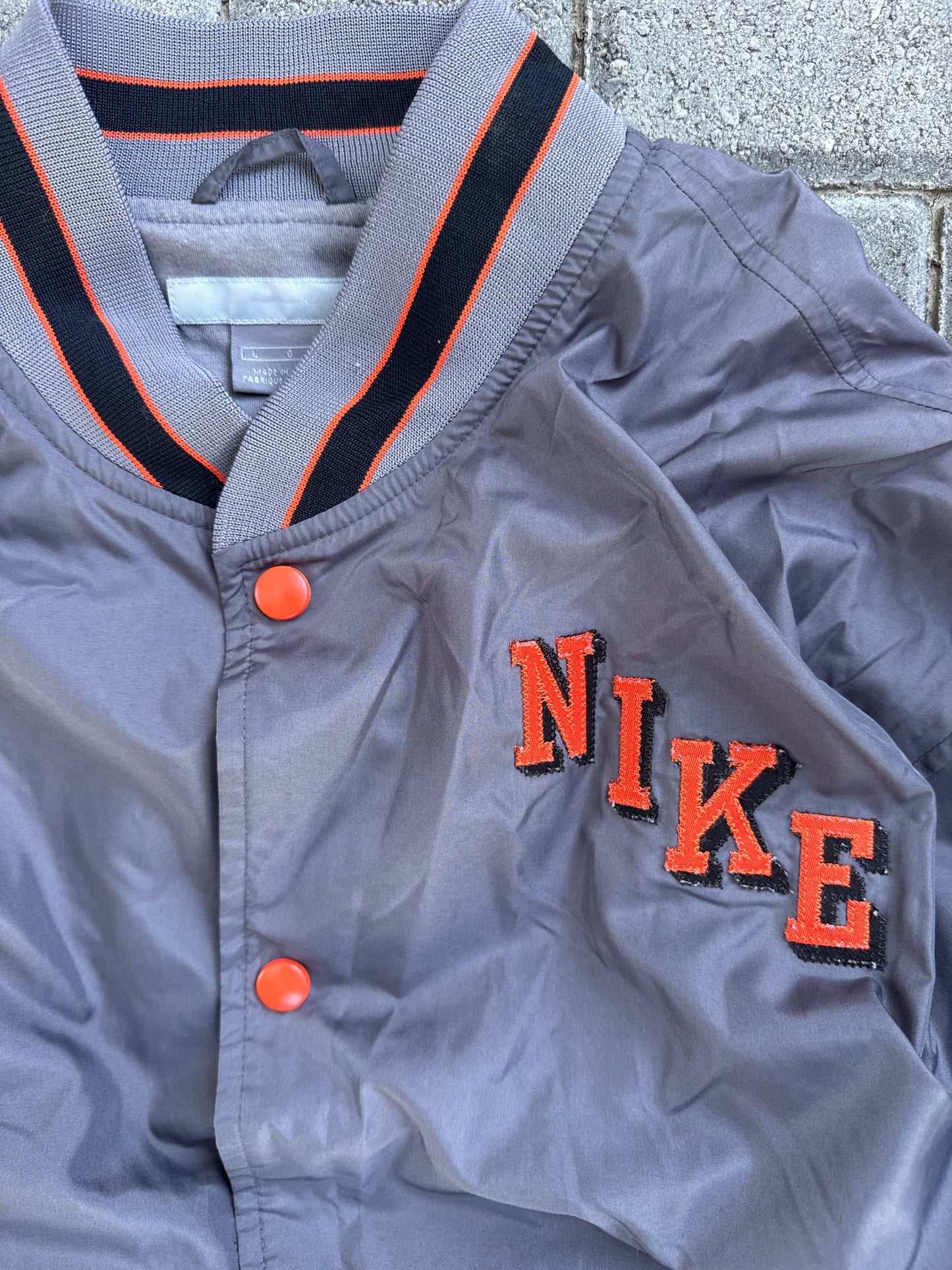 (L) Y2K Nike Button-Up Coach Jacket