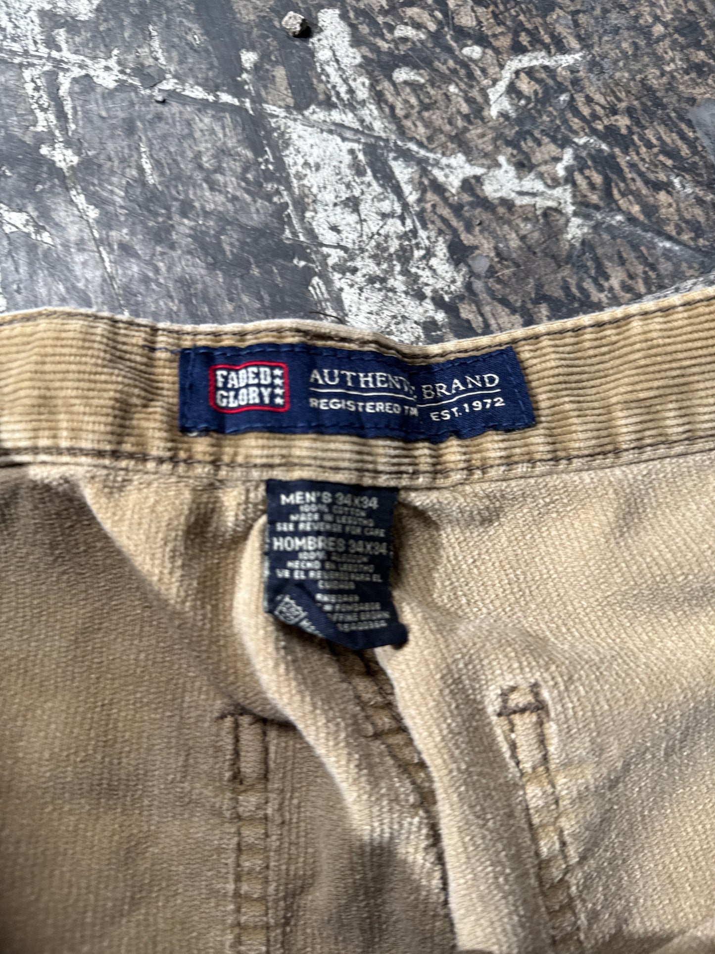 (34x34) Faded Glory Corduroy Pants