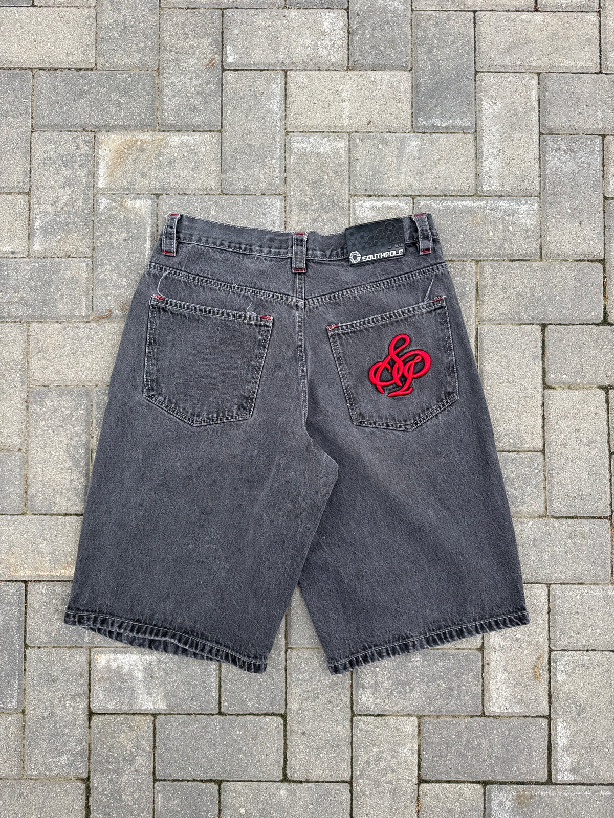 (36) SouthPole Embroidered Y2K Jorts