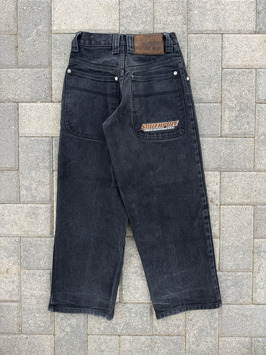(22x25) Southpole Baggy Black Denim