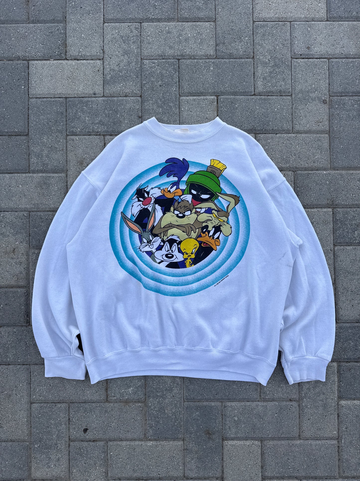 (2XL) Vintage 1993 Looney Tunes Crewneck