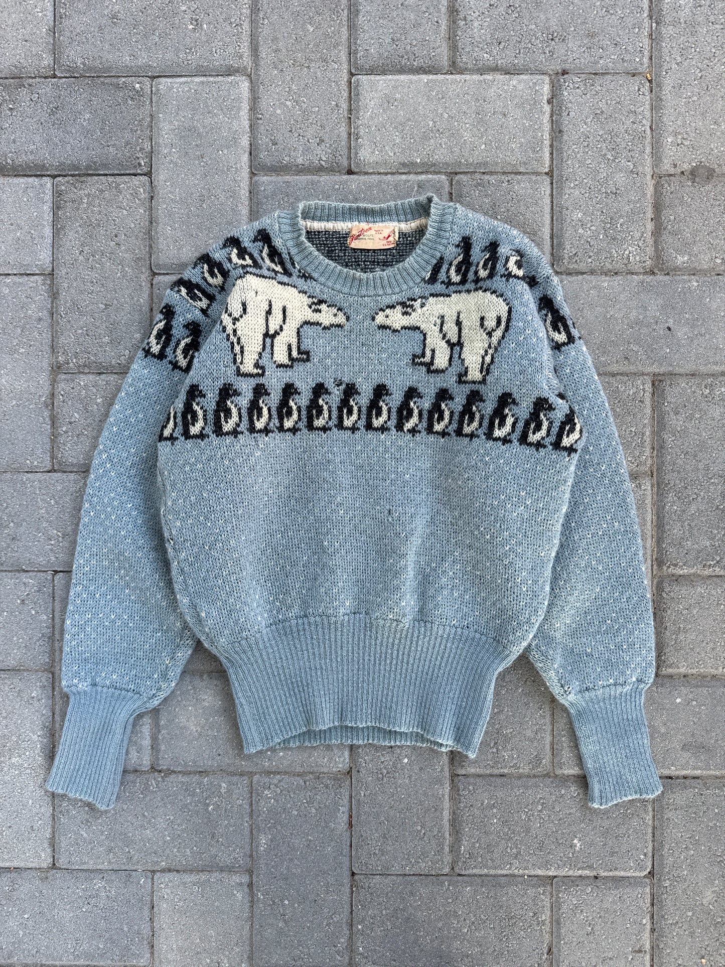 (M) True Vintage Jantzen 1940s Polar Wool Sweater