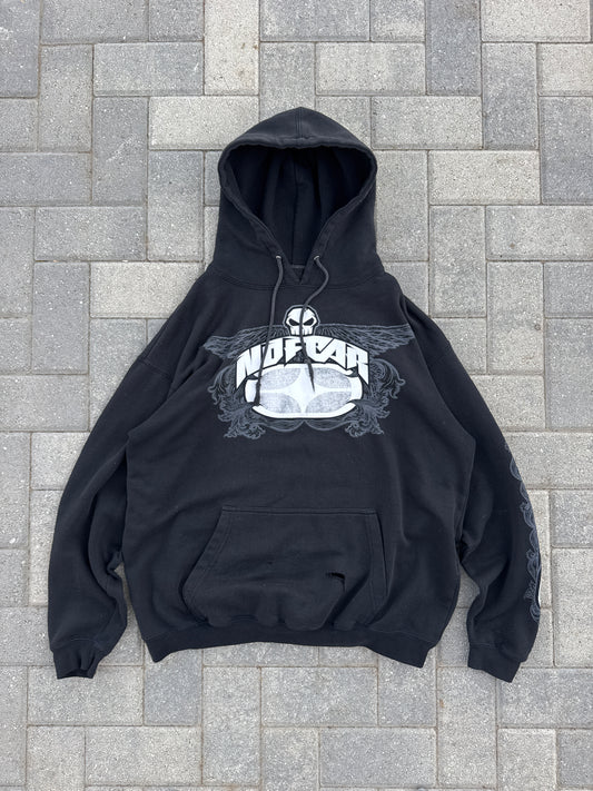 (M) No Fear Black Hoodie