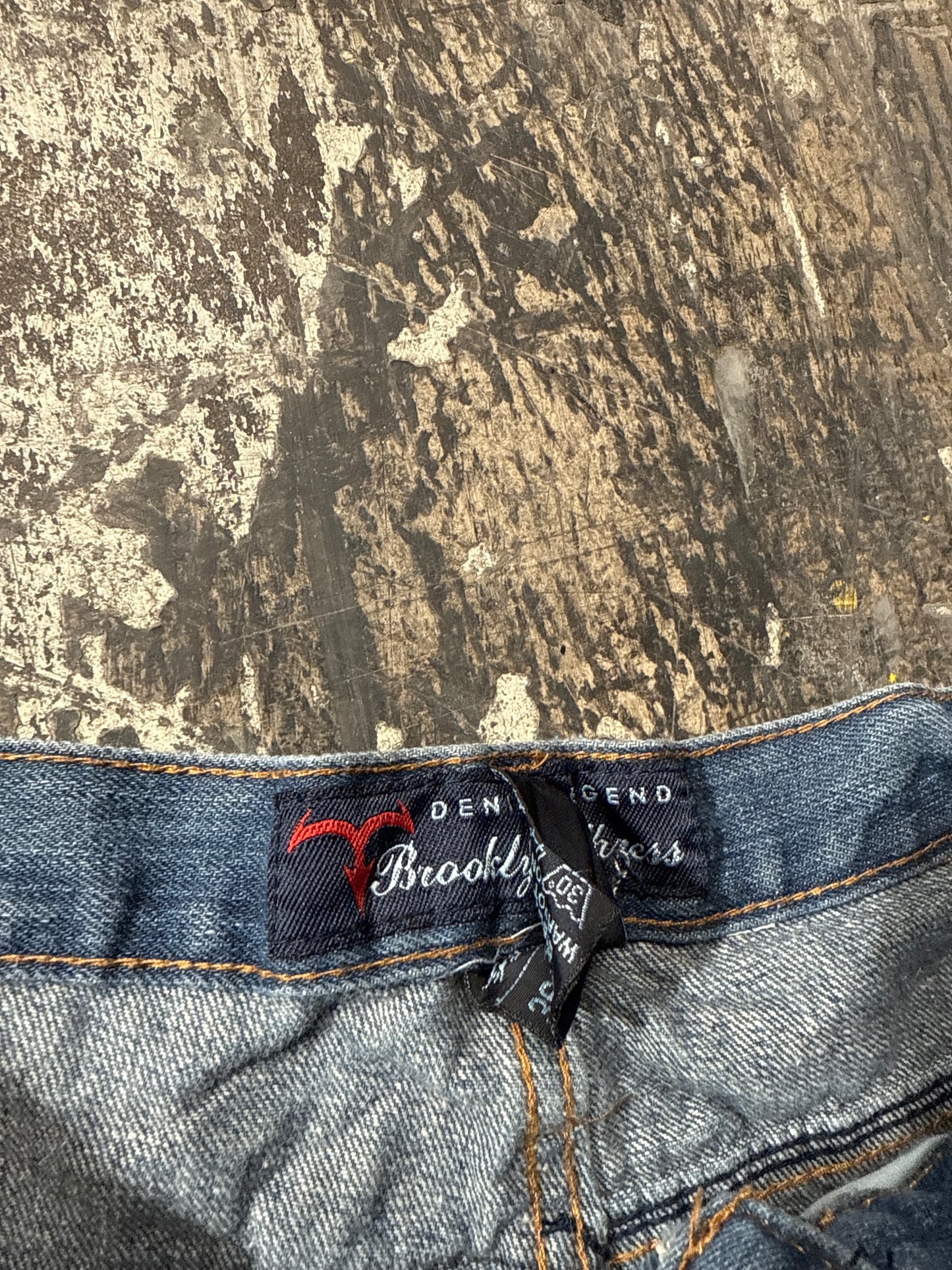 (36) Y2K Factory Flaw Denim Shorts