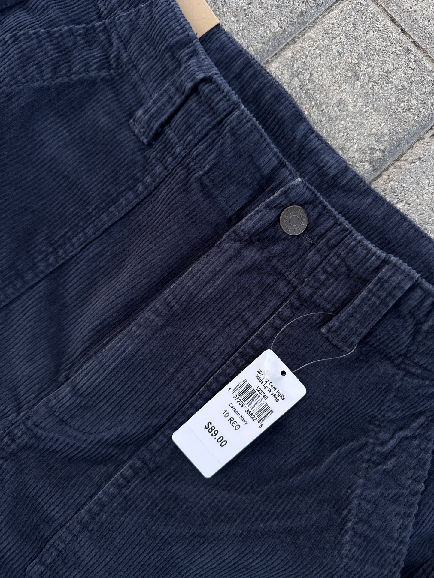 (28x28) L.L. Bean Brand New Corduroy High Rise Wide Leg Pants