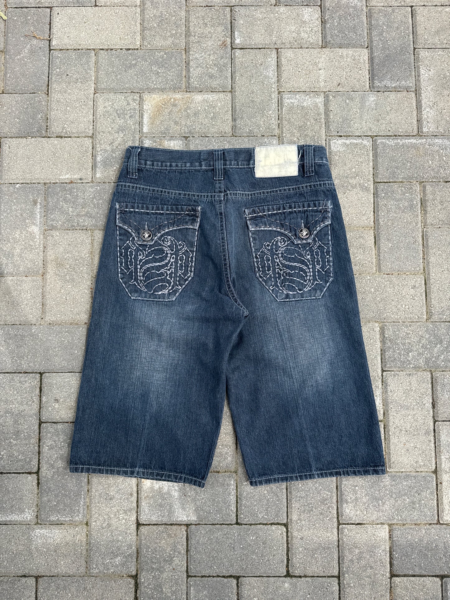 (34) SouthPole Premium Embroidered Y2K Jorts