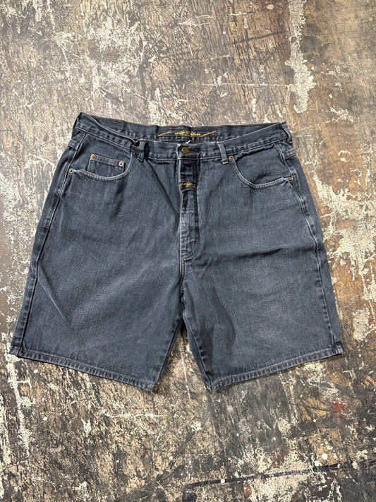 (36) Marithé Francois Girbaud  Faded Black Shorts