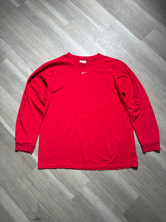 (L) 90s Nike Red Longsleeve