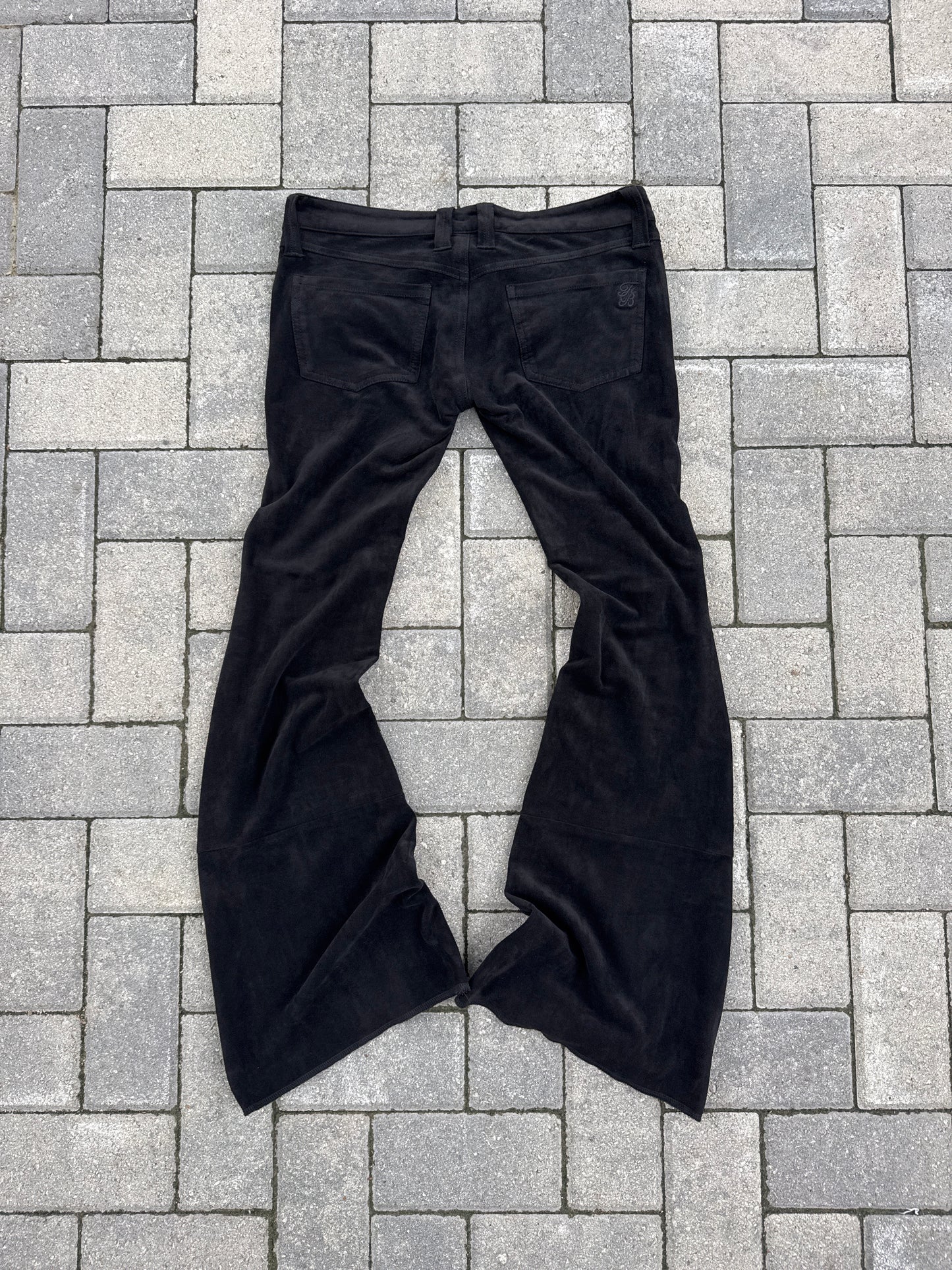 (30x32) Vintage Frankie B. Flared Suede Pants