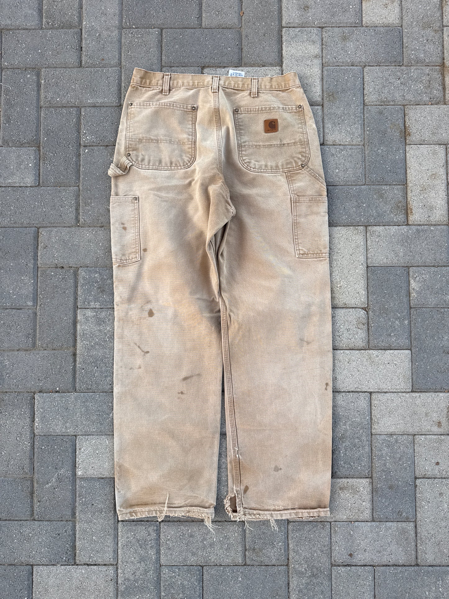 (33x32) Carhartt B136 Double-Knee Khaki Pants