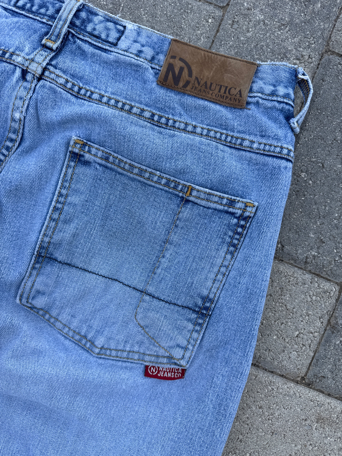 (34x30) Vintage Nautica Jeans Baggy Light Washed Pants