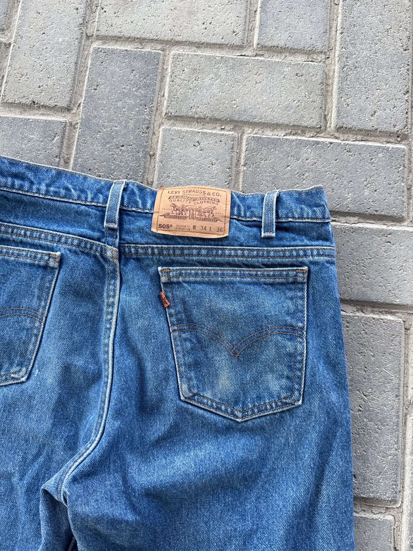 (34x36) Levi’s 505s Vintage Orange Tab Denim