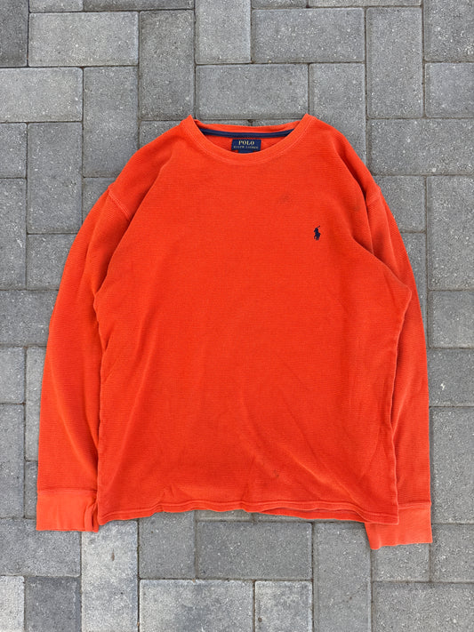(XL) Polo Ralph Lauren Orange Thermal Long Sleeve