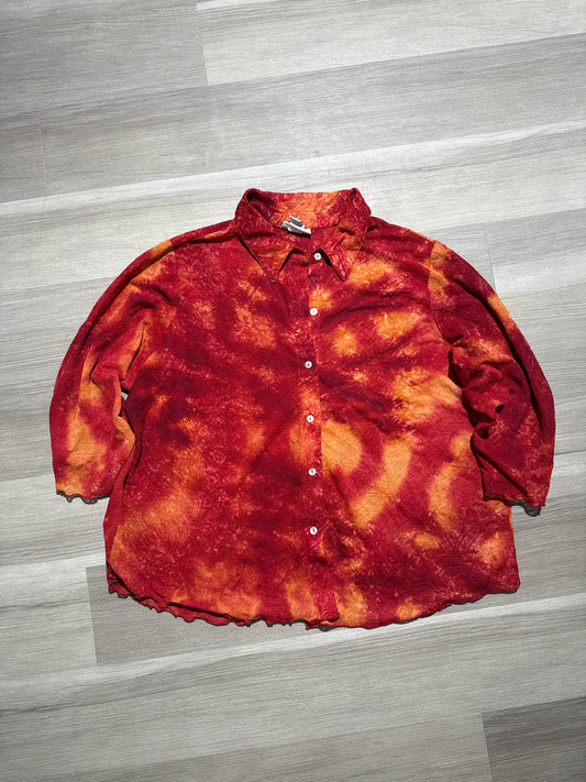 (M) Vintage Unisex Sheer Dress Shirt