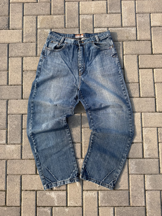 (34x32) Russo Jean Y2K Baggy Denim Pants