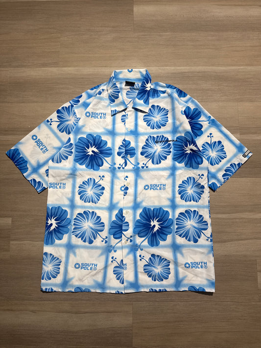 (L) Baby Blue Southpole Button Up