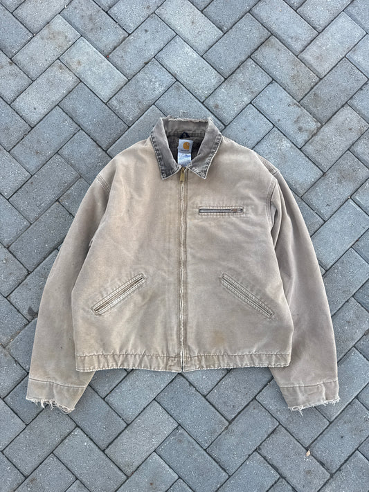 (XL) Vintage Light Brown Carhartt Detroit Jacket