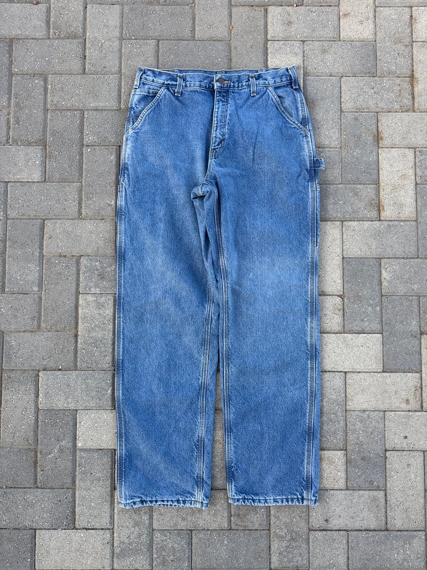 (35x34) Vintage Carhartt B236 Flannel Lined Denim Pants