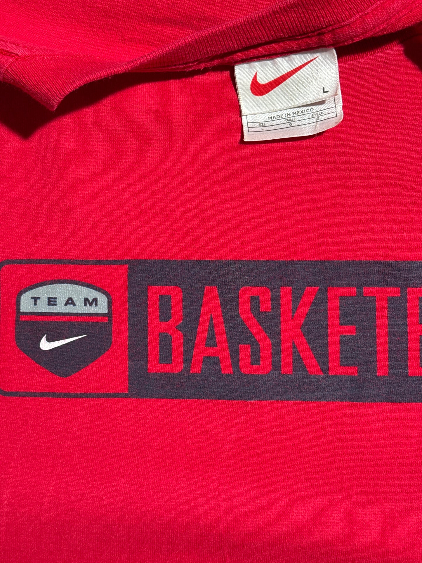 (L) 90s Nike Red Basketball Tee