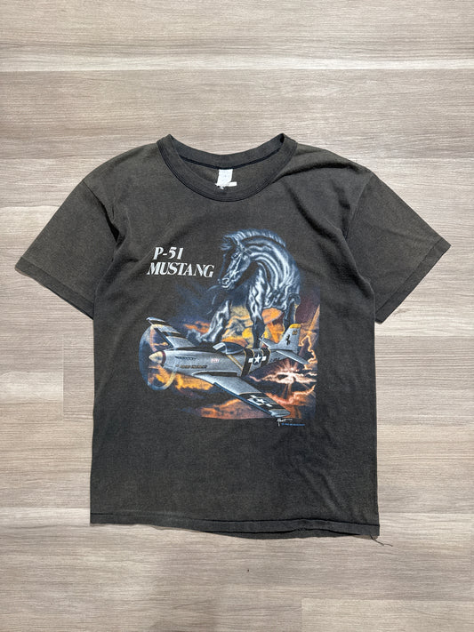 (L) 90s P-51 Mustang Fighter Jet Tee