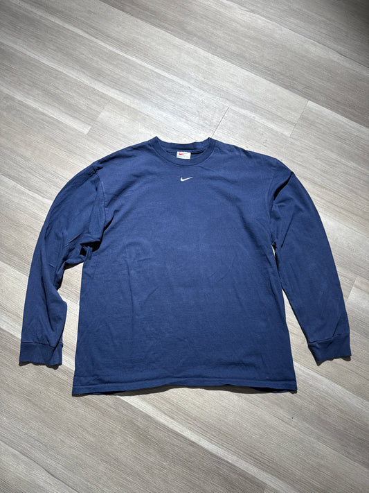 (L) 90s Nike Navy Blue Longsleeve