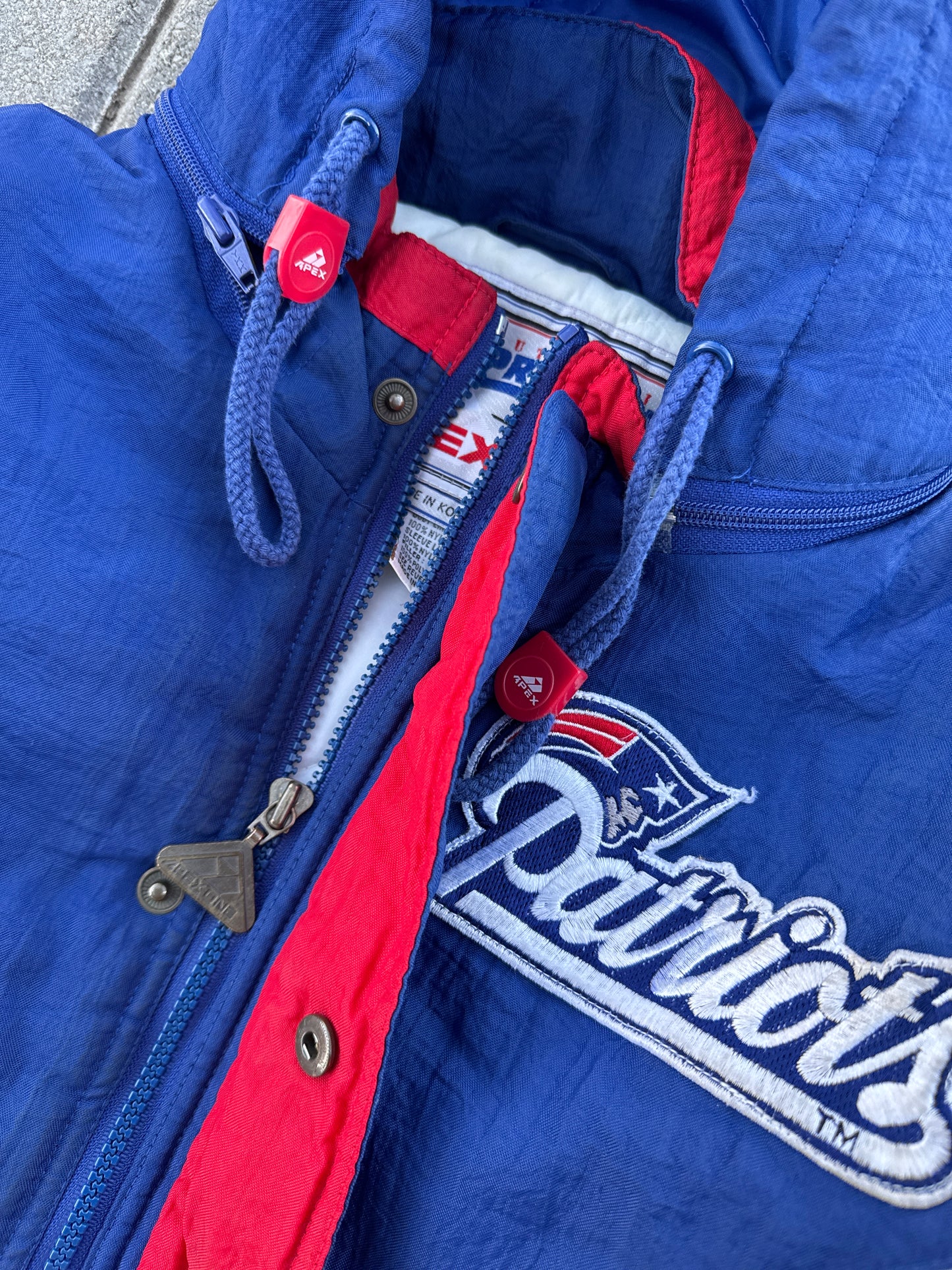 (S) Vintage Apex New England Patriots Bomber Jacket