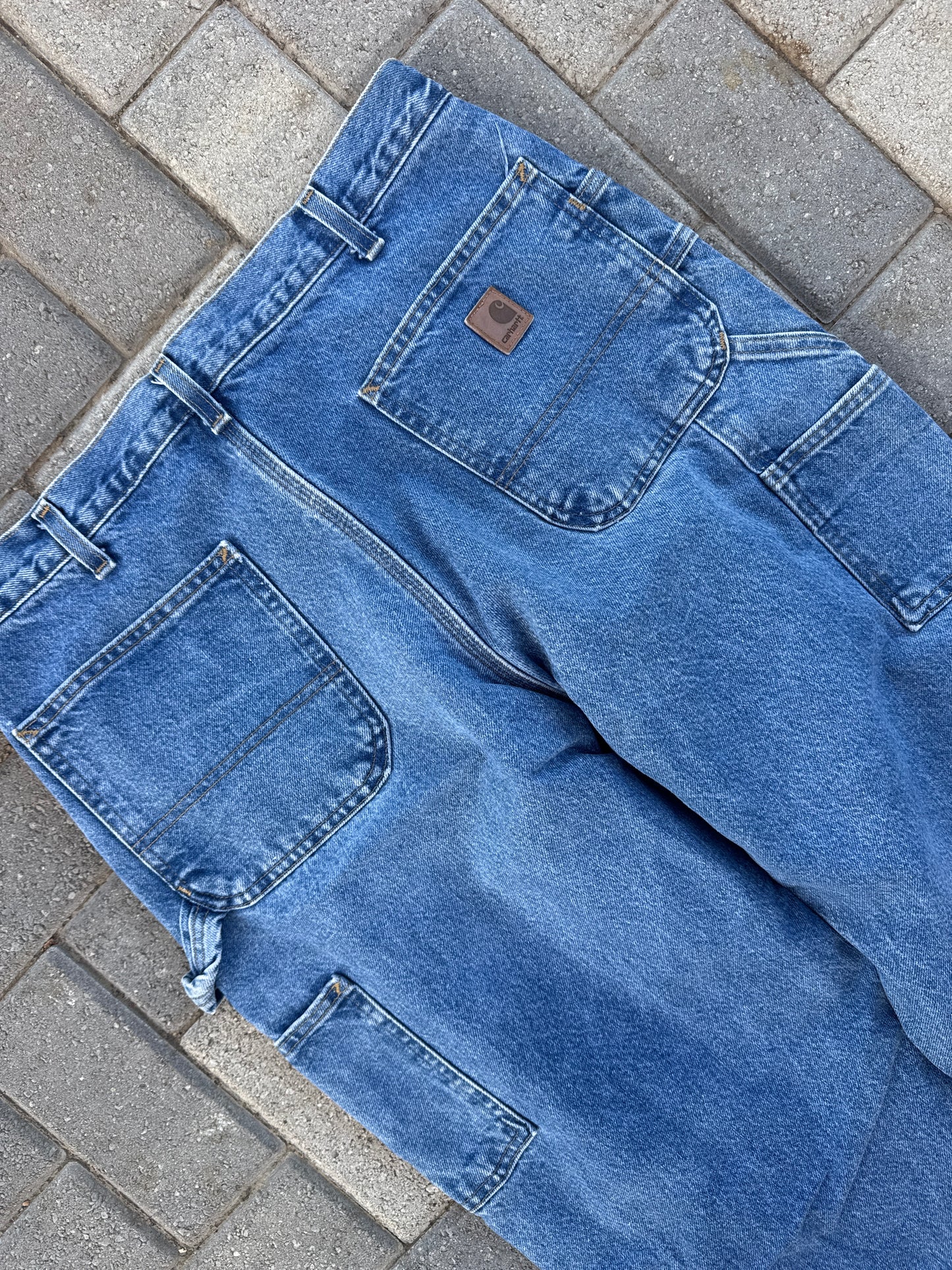 (35x34) Vintage Carhartt B236 Flannel Lined Denim Pants