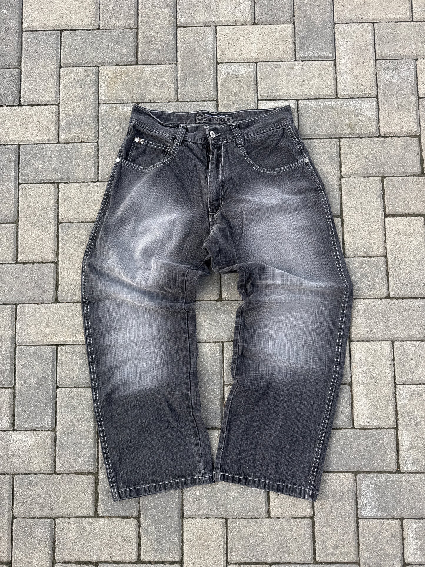 (32x30) SouthPole Brown Tab Denim Pants