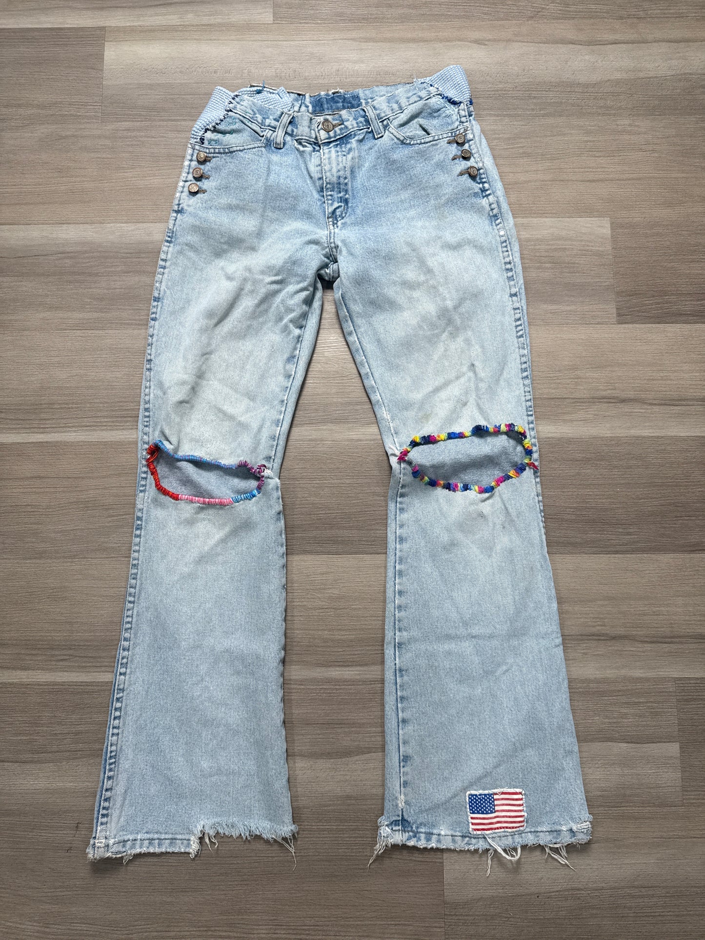 (9/10) Vintage Women Lei custom made flared denims