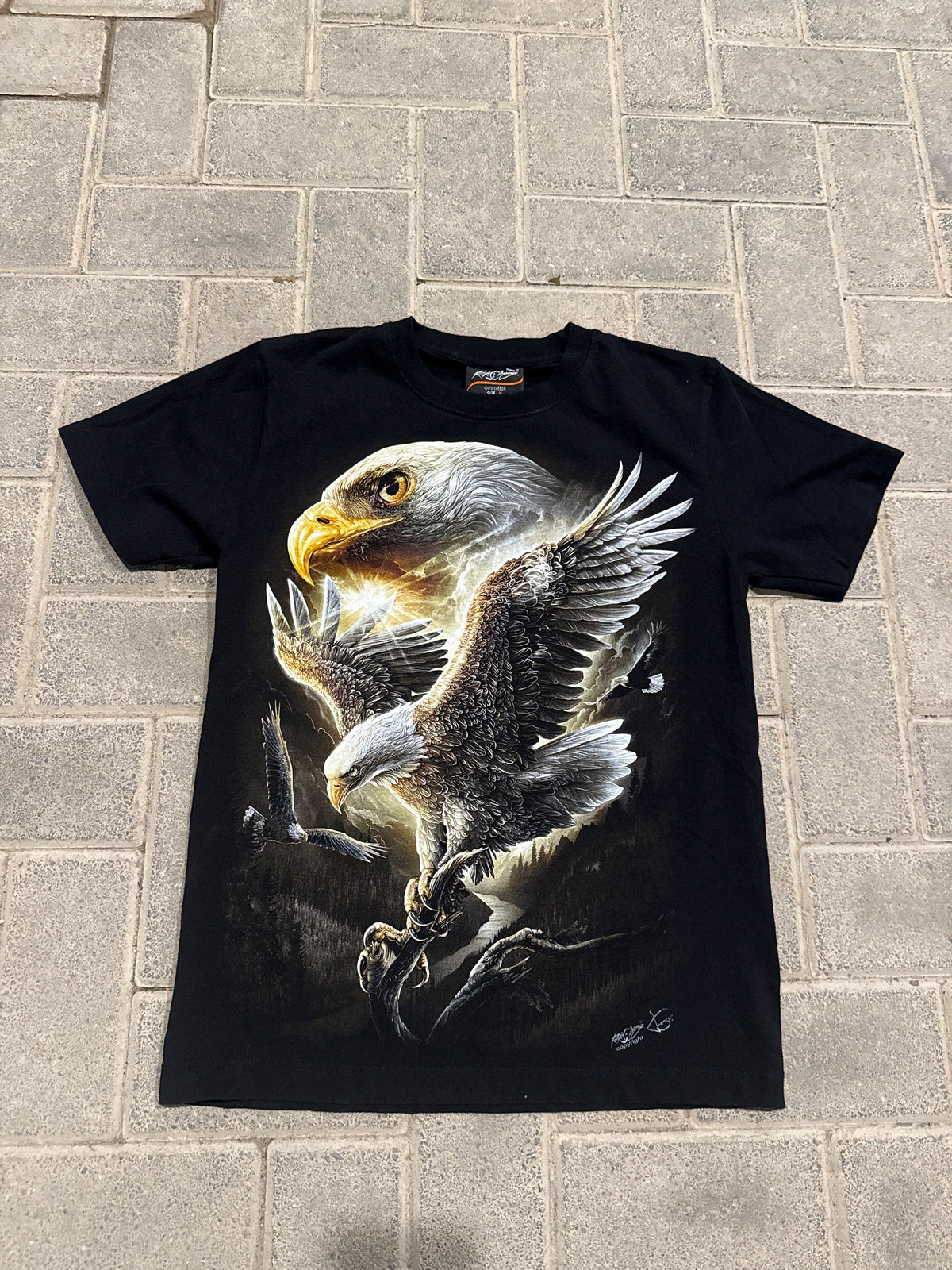 (S) American Bald Eagle Black Tee