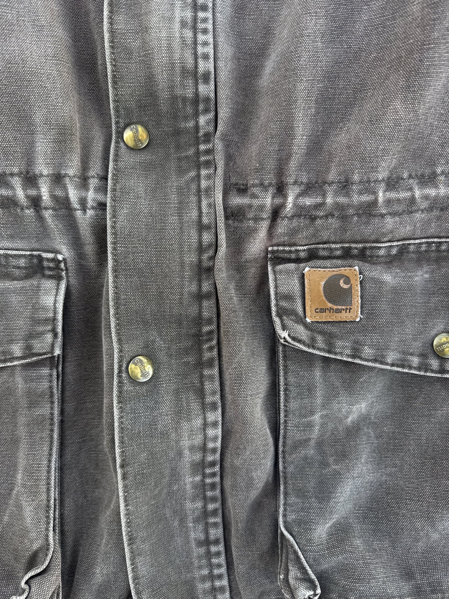 (XLT) Sunfaded Brown Distressed Carhartt Trench Coat