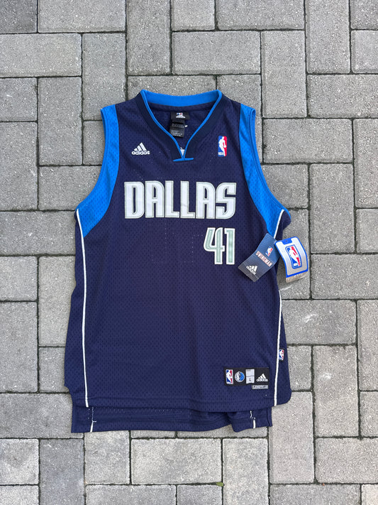 (L) Adidas Dallas Mavericks Nowitzki Swingman Jersey