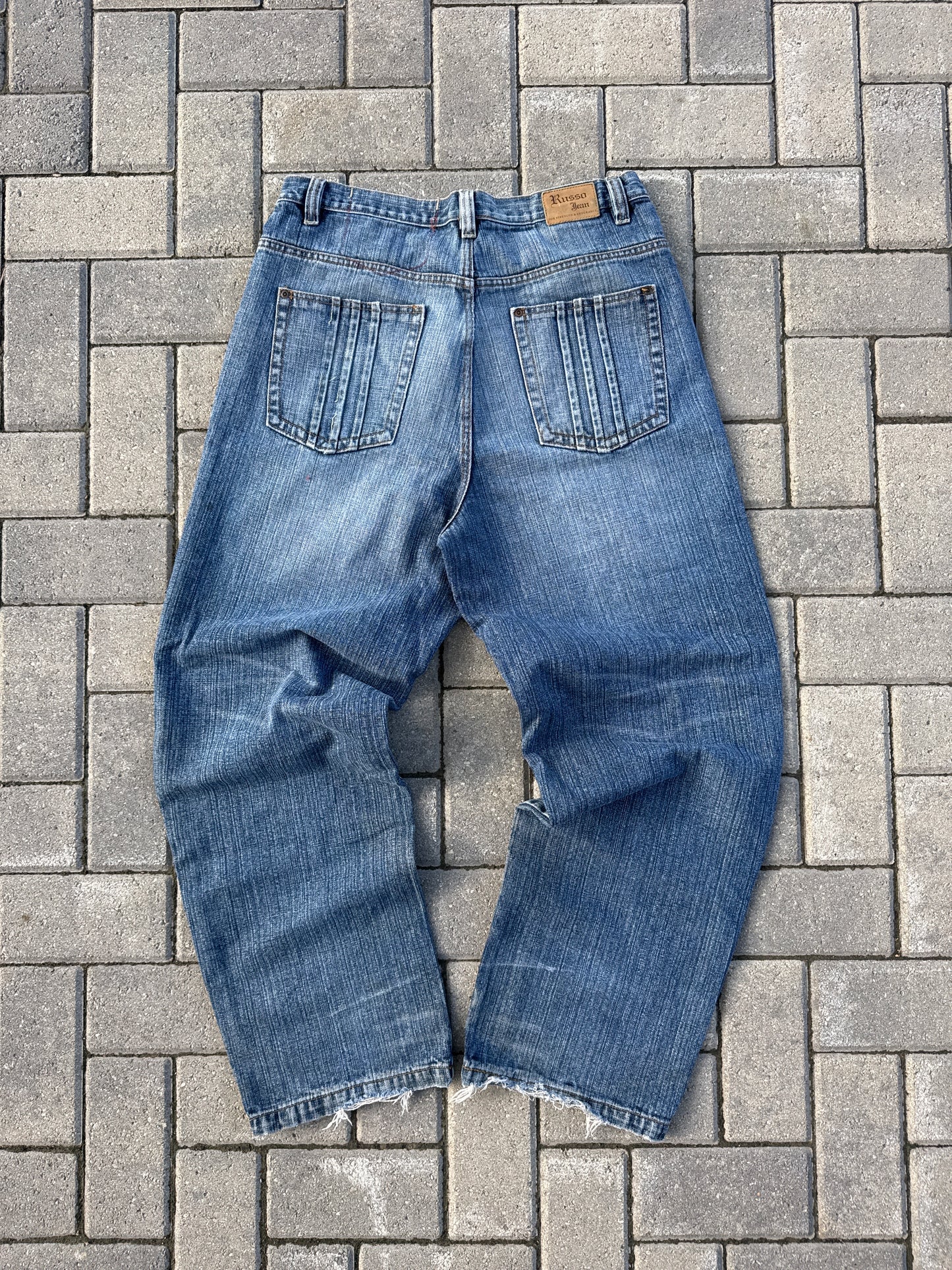 (34x32) Russo Jean Y2K Baggy Denim Pants